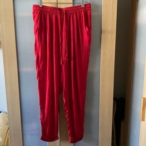 Zara Red Satin Pant